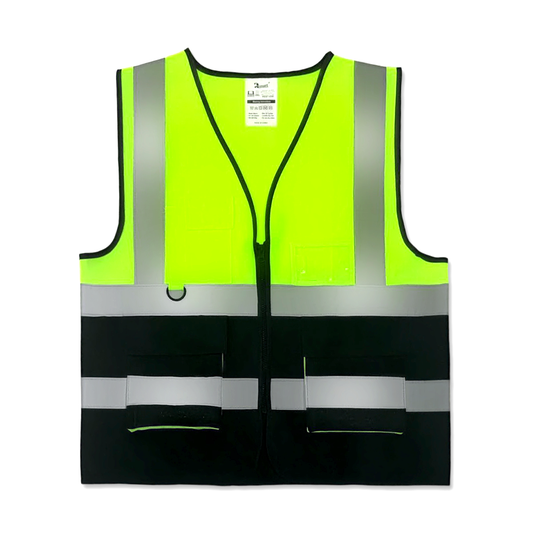 Safety Vest-030 Yellow & Black Two Color Jointed