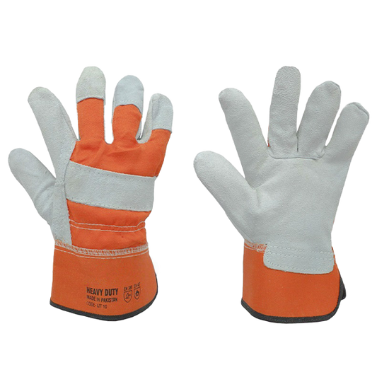 Safety Cuff Leather Gloves PK-AB(ORANGE)