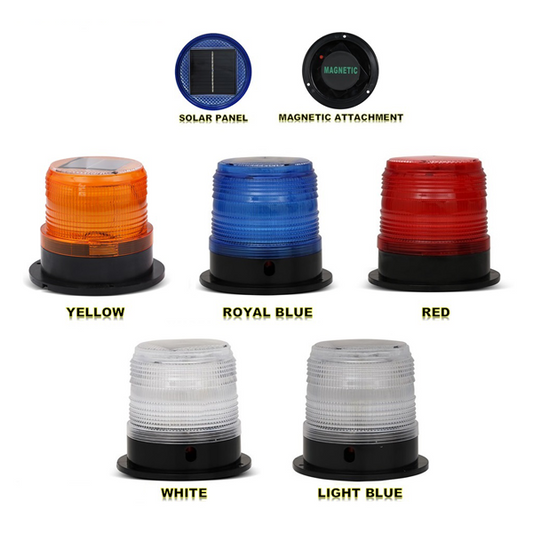 Solar Warning Light With 6 LEDs